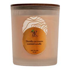 زد كيه شمعة معطرة برائحة فانيليا آيس كريم - 130 جم