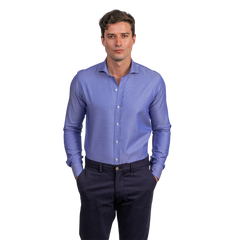 روبان قميص قطني بنقشة عظم السمكة بقصة عادية - متعدد الألوان - متعدد المقاسات