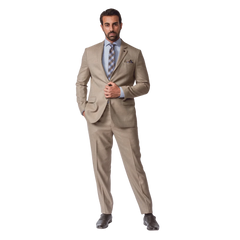 روبان بدلة وبستر بقصة عادية - بني - متعدد المقاسات