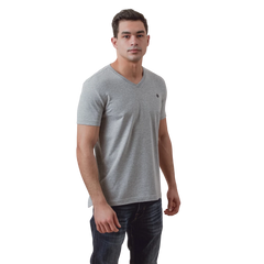 روبان تيشيرت قطني برقبة دائرية بقصة ضيقة - متعدد الألوان - متعدد المقاسات