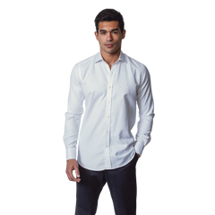 روبان قميص قطني مايكرو مخطط بقصة عادية - متعدد الألوان - متعدد المقاسات