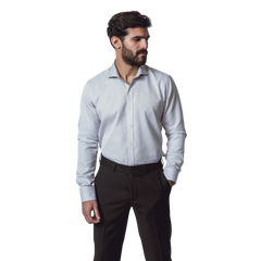 روبان قميص ساتان قطني منسوج بقصة عادية - متعدد الألوان - متعدد المقاسات