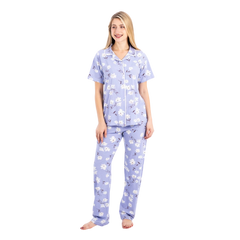 زكوتكس طقم بيجامة نسائي كلاسيكي – طبعة زهور – ألوان متعددة – مقاسات متعددة