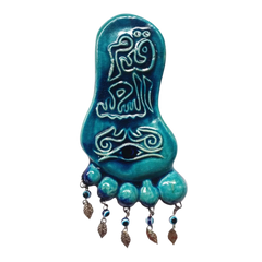 سعودي معلقة حائط سيراميك – شكل قدم بكتابة "قدم السعد" – 20×10 سم – SF1