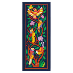 لوحة خيامية مصرية يدوية بتصميم الطيور والطبيعة