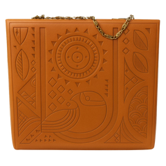 حقيبة جلد منقوشة تراثية