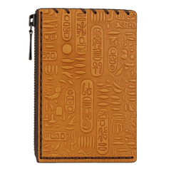 باست جاليري محفظة جلد يدوي نسائية بنقوش هيروغليفية