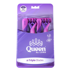 كوين باي لورد ماكينات حلاقة ثلاثية الشفرات، 6+2 مجانًا