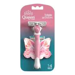 كوين باي لورد ماكينة حلاقة ثلاثية الشفرات + 4 غيارات شفرات