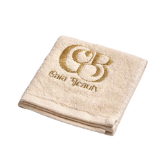 جايا بيوتي - منشفة وجه بيج × ذهبي - 30 × 30 سم