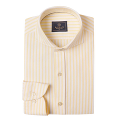 روبان قميص أوكسفورد مغسول مخطط بقصة عادية - متعدد الألوان - متعدد المقاسات