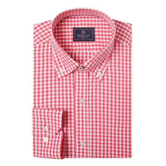 روبان قميص قطني مربعات بقصة عادية - متعدد الألوان - متعدد المقاسات