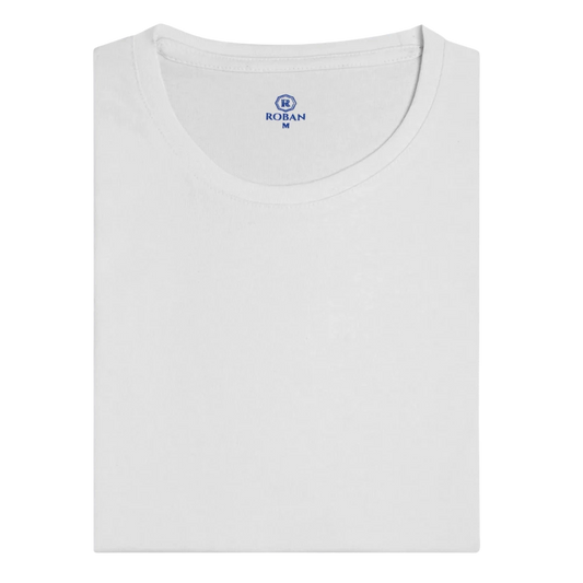 روبان تيشيرت داخلي قطني برقبة دائرية وأكمام قصيرة - متعدد الألوان - متعدد المقاسات