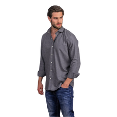 روبان قميص قطني منسوج بقصة عادية - متعدد الألوان - متعدد المقاسات