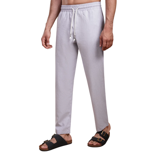 روبان بنطال كتان قطني مغسول - متعدد الألوان - متعدد المقاسات