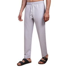 روبان بنطال كتان قطني مغسول - متعدد الألوان - متعدد المقاسات