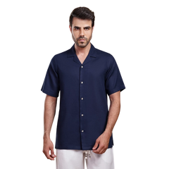 روبان قميص كتان قطني مغسول بقصة كاجوال - متعدد الألوان - متعدد المقاسات