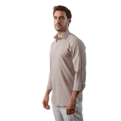 روبان قميص كتان قطني مربعات مغسول بقصة عادية - متعدد الألوان - متعدد المقاسات