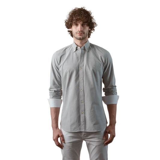 روبان قميص أوكسفورد قطني مغسول بقصة عادية - متعدد الألوان - متعدد المقاسات