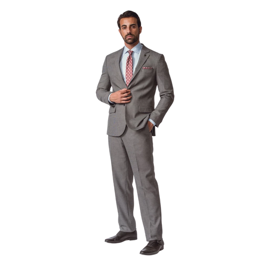 روبان بدلة وبستر بقصة عادية - رمادي - متعدد المقاسات