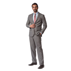 روبان بدلة وبستر بقصة عادية - رمادي - متعدد المقاسات