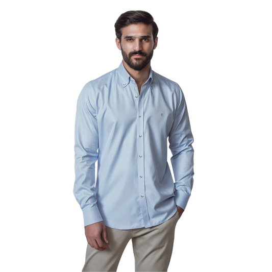 روبان قميص قطني مايكرو مخطط بقصة ضيقة - متعدد الألوان - متعدد المقاسات