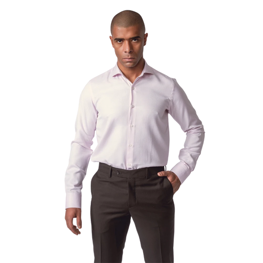 روبان قميص قطني ساتان منسوج بقصة عادية - متعدد الألوان - متعدد المقاسات