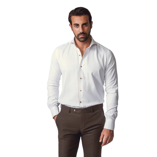 روبان قميص ساتان منسوج بقصة ضيقة - متعدد الألوان - متعدد المقاسات