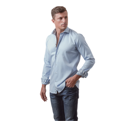 روبان قميص مضلع دقيق بقصة ضيقة - متعدد الألوان - متعدد المقاسات