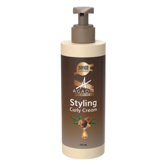 سوفيكو أغادير كريم تصفيف الشعر بزيت الأرجان للشعر الكيرلي - 150 مل