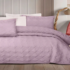 كاسا غطاء سرير ( باجا هووم - سوليد SCMF ) موديل مع وسادة (100% ميكروفايبر، مقاس 220×240 سم)