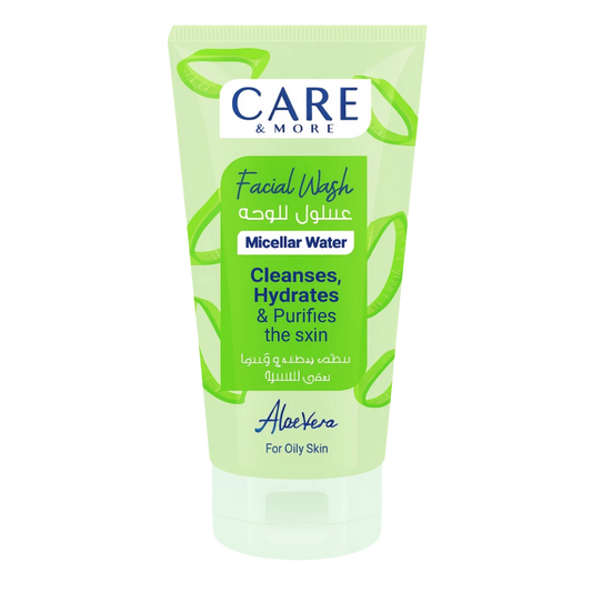 كير اند مور غسول للوجه - للبشره الدهنيه بالصبار - 150 مل