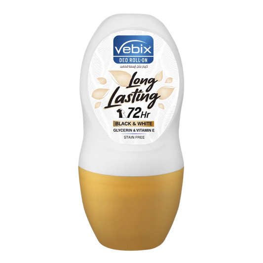 فيبكس رول أون مزيل عرق 72 ساعة بلاك أند وايت للسيدات 50 مل
