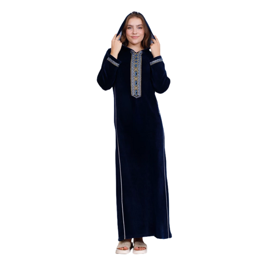 زكوتكس عباية شتوية مخملية مطرّزة – ألوان متعددة – مقاسات متعددة