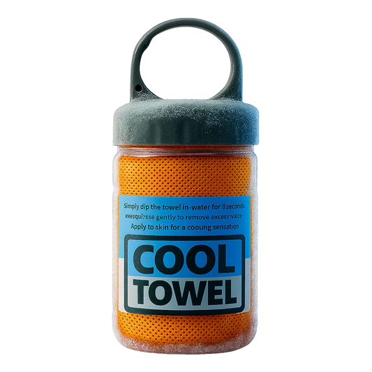 بي إس منشفة تبريد 80×40 سم – تبريد فوري وحماية من الأشعة فوق البنفسجية – برتقالي