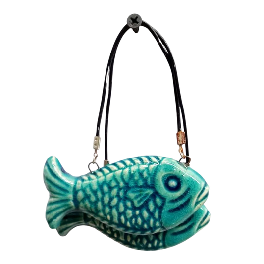 سعودي معلقة حائط سيراميك – تصميم سمكة – 7×7 سم – SG6