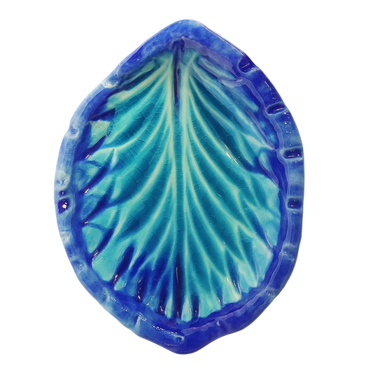 سعودي طبق ديكوري سيراميك – تصميم ورقة – 15×10 سم – SD7