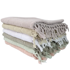 أب تاولز منشفة تركية 70 سم بحدود M(2) - قطعة واحدة - 70×140 - ألوان متعددة