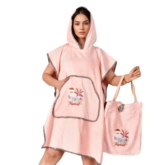 أب تاولز بونشو شاطئ - استوائي - مقاس واحد - ألوان متعددة