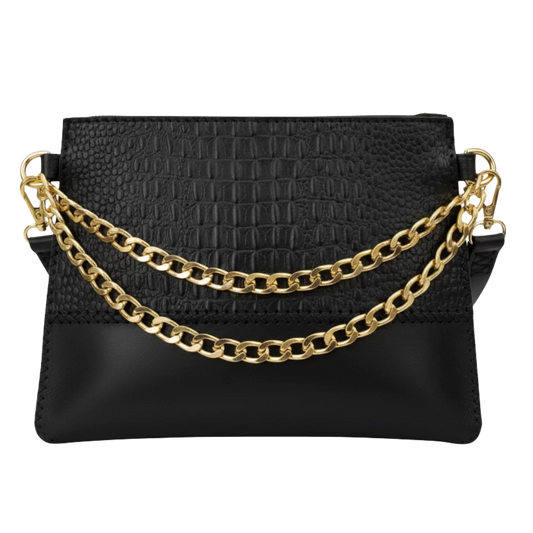 أر إس إل للجلود حقيبة كتف بسلسلة – 20×15 سم