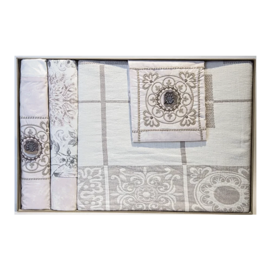 أب تاولز طقم جانيللا كبير 5 قطع - 230×240 - ألوان متعددة