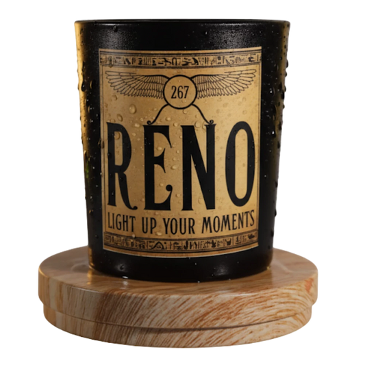 رينو الزجاج الأسود – برائحة مسك عنبر – 8.5 × 7.5 سم