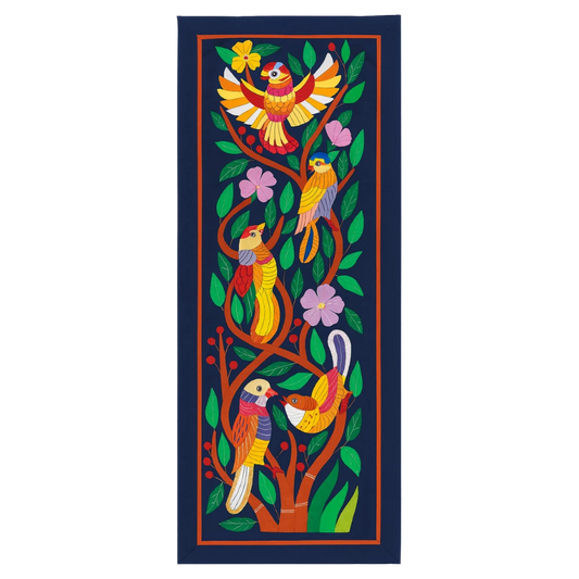 لوحة خيامية مصرية يدوية بتصميم الطيور والطبيعة