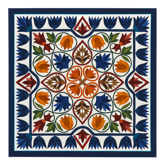 لوحة خيامية مصرية يدوية بنقوش هندسية تراثية