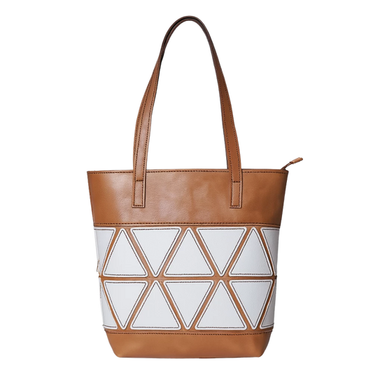 حقيبة جلد هندسية أنيقة