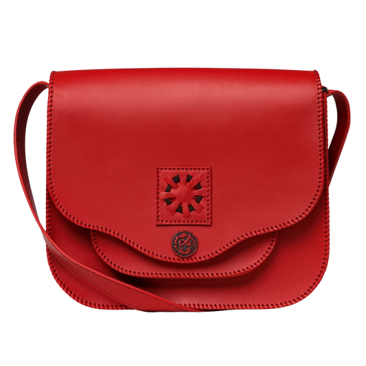 حقيبة كروس تراثية حمراء
