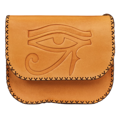 باست جاليري حقيبة جلد يدوي بنقش عين حورس