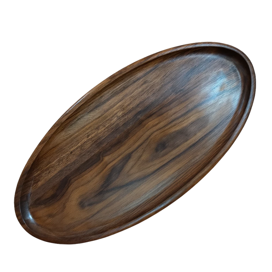 حجازه صينية تقديم خشبية بيضاوية مصنوعة يدويًا