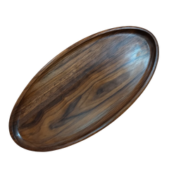 حجازه صينية تقديم خشبية بيضاوية مصنوعة يدويًا