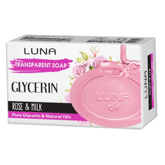 لونا صابون الجلسرين بالورد والحليب - 100 جم